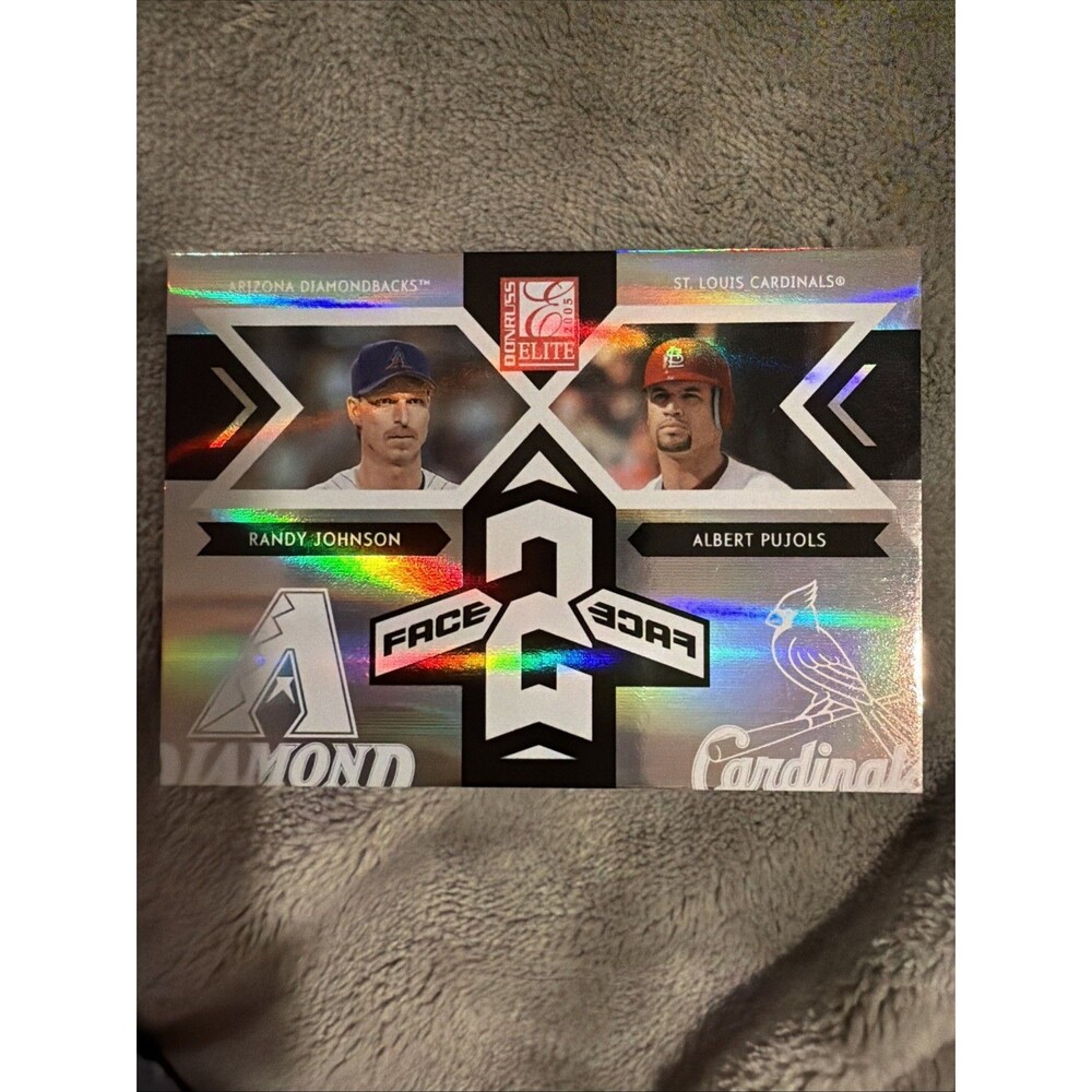 2005 Donruss Elite - Face 2 Face Albert Pujols, Randy Johnson #FF-17 Black